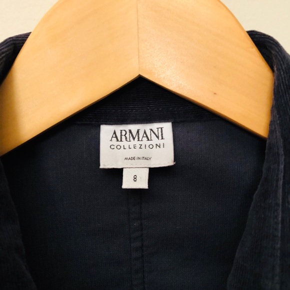 Armani Collezioni Grey Velvet Blazer - Picture 3 of 7